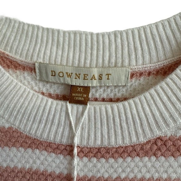 NWT Downeast Newport Sweater Top, Ash Rose/Egret, Size XL - Picture 3 of 6